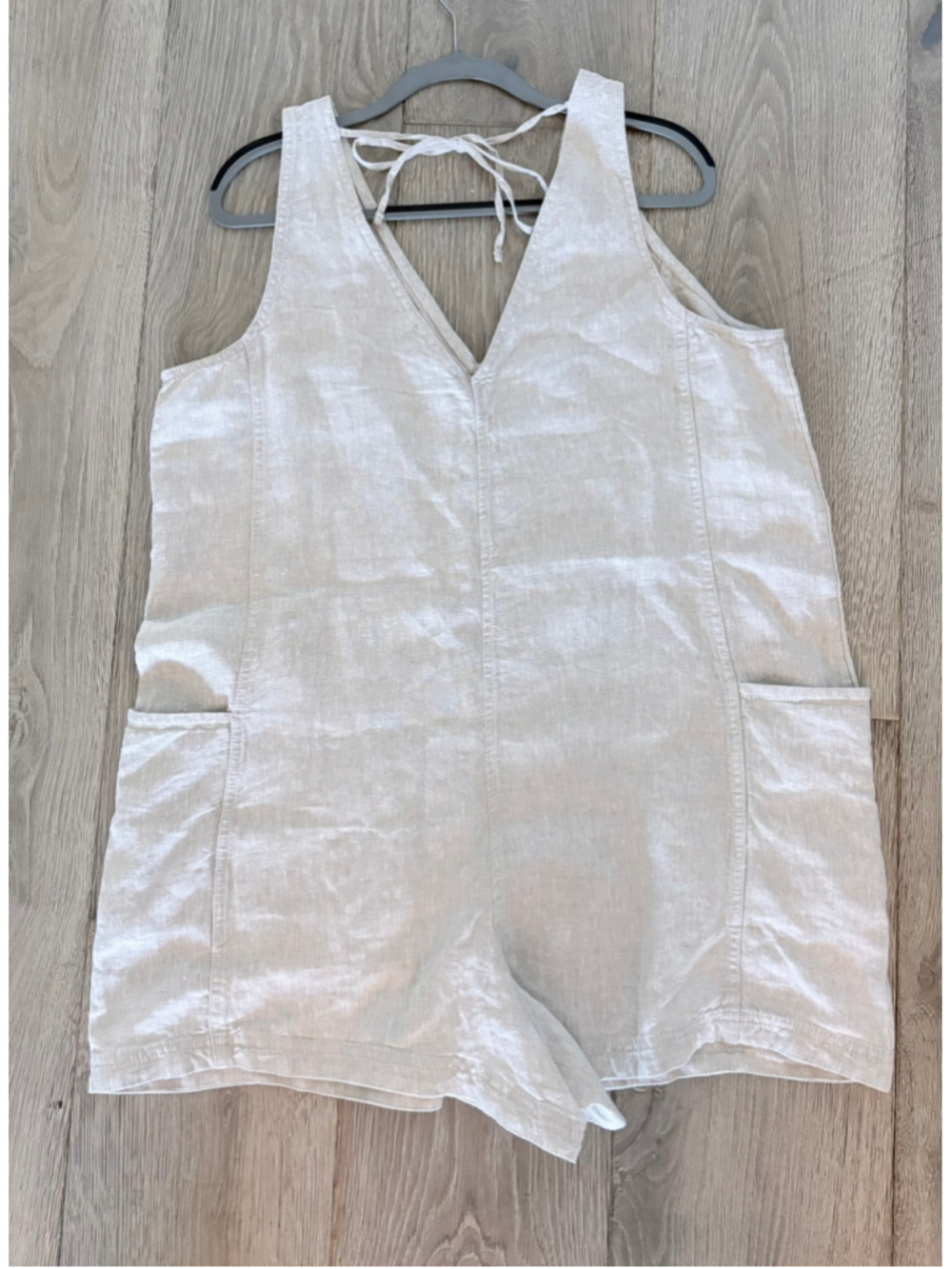 **Athleta Linen Blend Open Back Tunic Top Size XL**